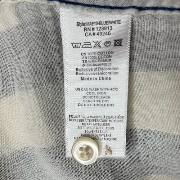 JACHS Girlfriend Mae Light Flannel Plaid Button Down Shirt Size Medium - Picture 6 of 8